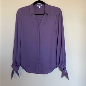 Purple Express Button-Up Blouse